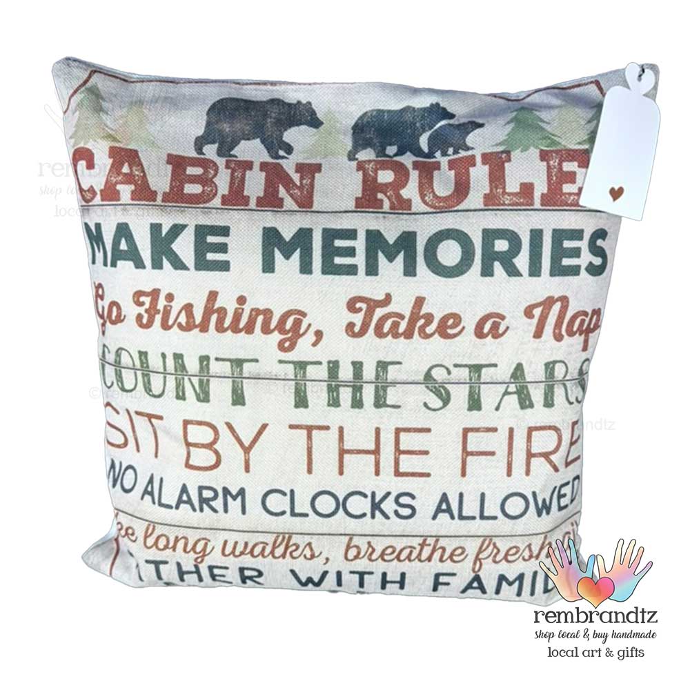 Cabin Rules Pillow