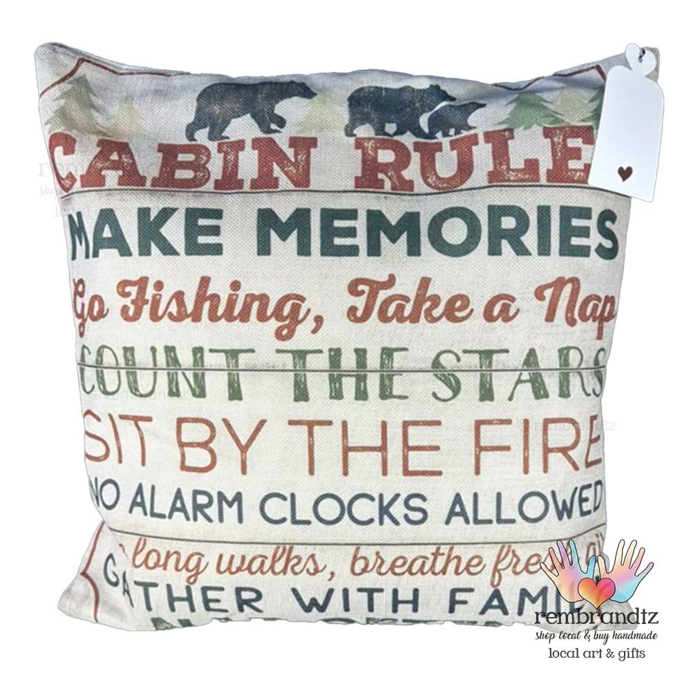 Cabin Rules Pillow