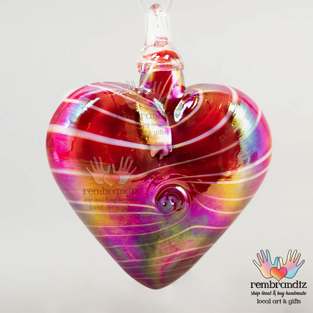 Unique glass sculpture, hand blown glass, blown glass sculpture, valentines day gift, gift for mom, gift popular of her, colorful glass sculpture