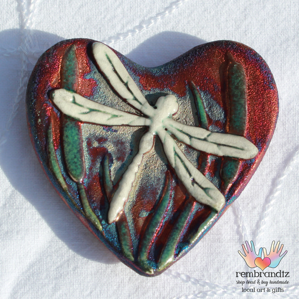 Small Keepsake Raku Pottery Hearts - Rembrandtz