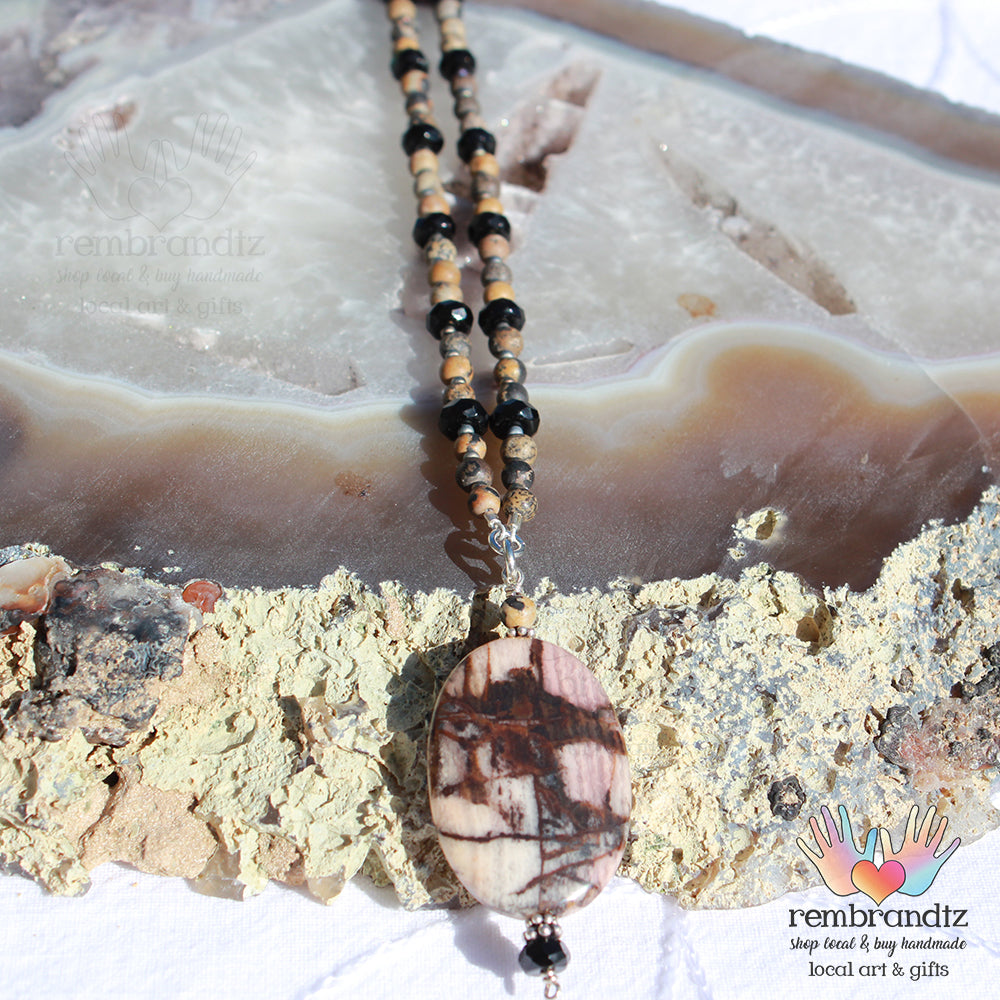Amethyst Moonstone & Auralite Necklace - Rembrandtz